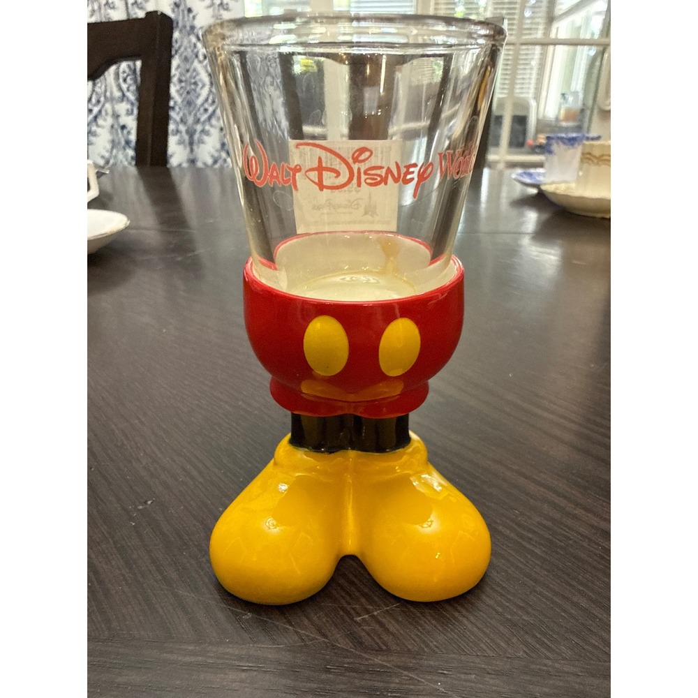 Walt Disney World Mickey Mouse Shorts and Shoes Ceramic Base Shot Glass NEW
